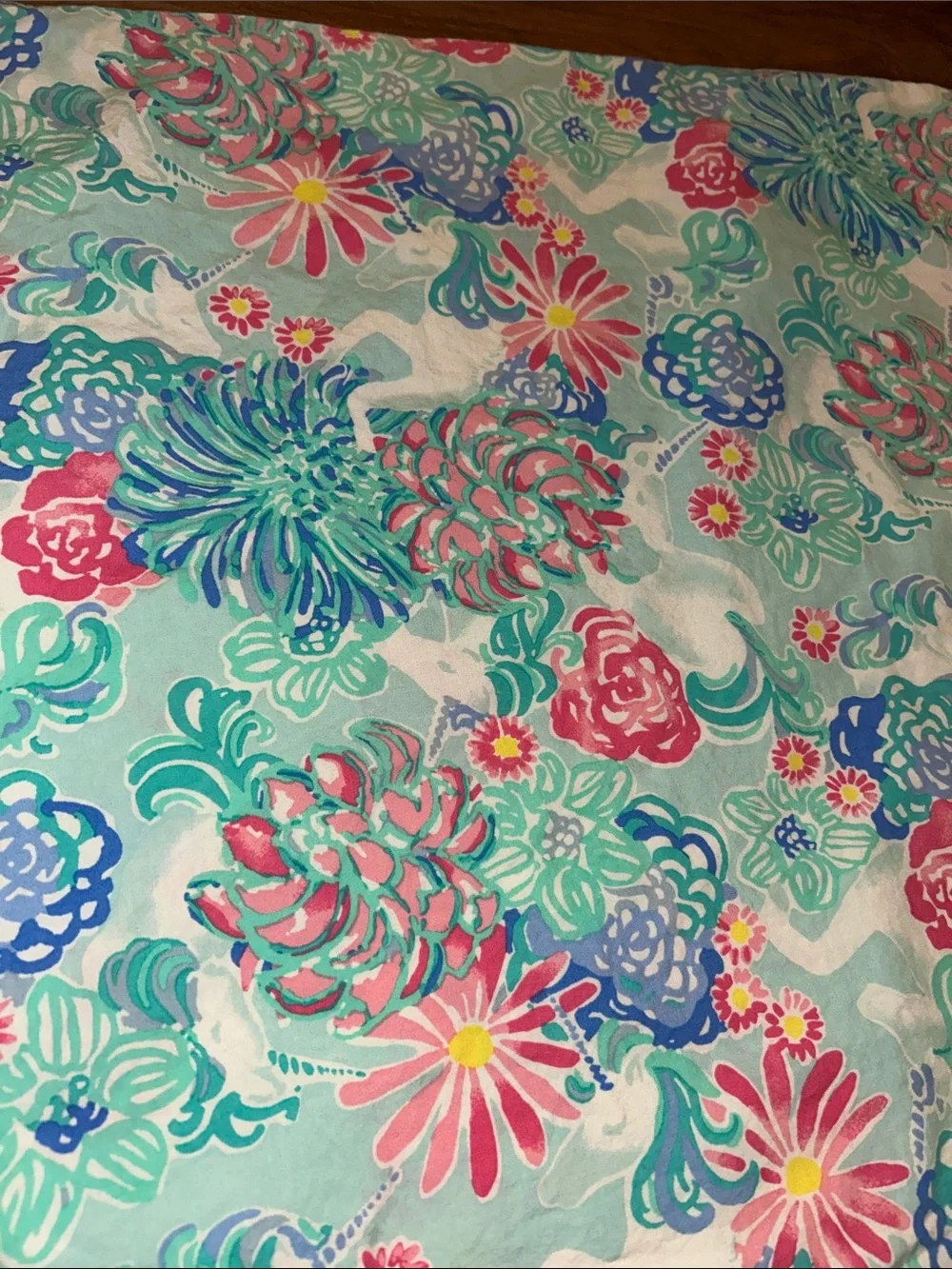 Lilly Pulitzer X Pottery Barn Kids Unicorns in Bloom Floral Standard Pillowcase